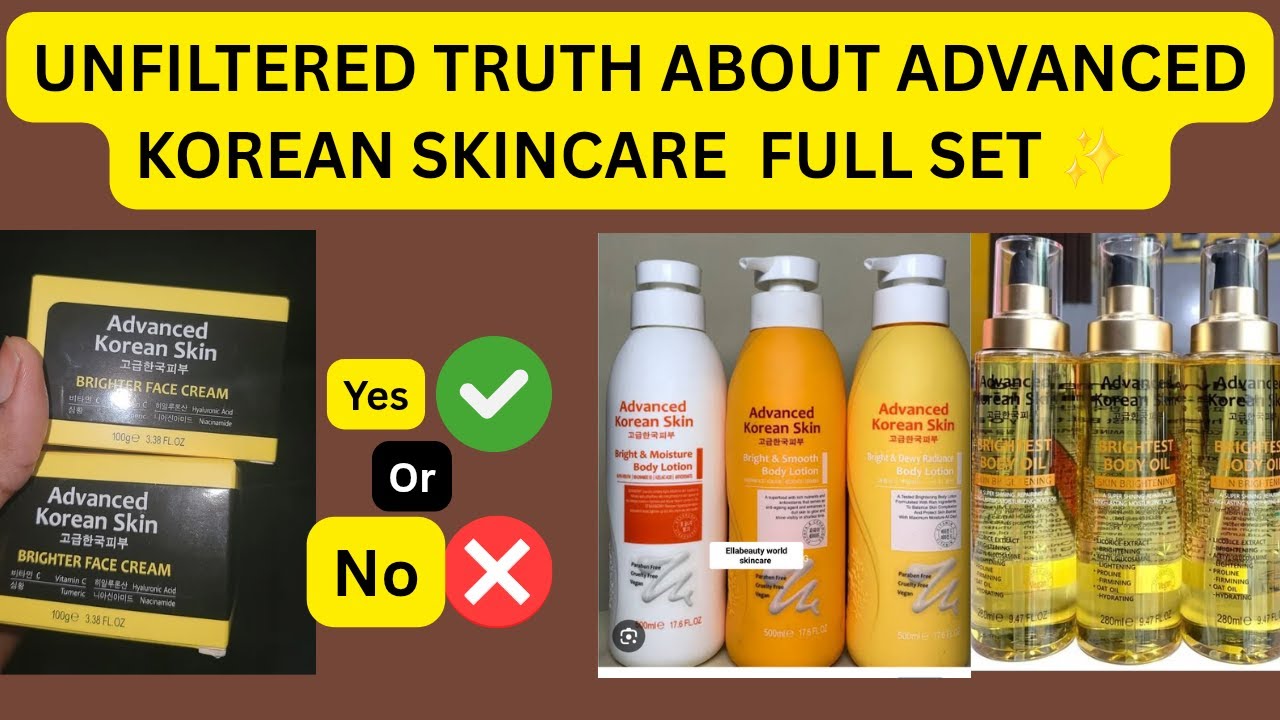 “ADVANCED KOREAN SKINCARE Full Set Review 🔥 Face Cream, Body Lotion, Oil & Wash for Glowing Skin!”