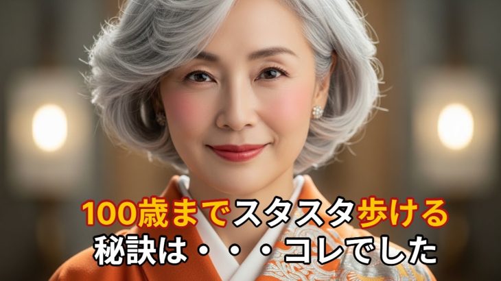 100歳になっても自分の足でスタスタ歩く。長寿・健康法