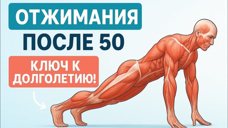 Всего 1 минута отжиманий в день после 50 — и вы не узнаете своё тело. Проверено!