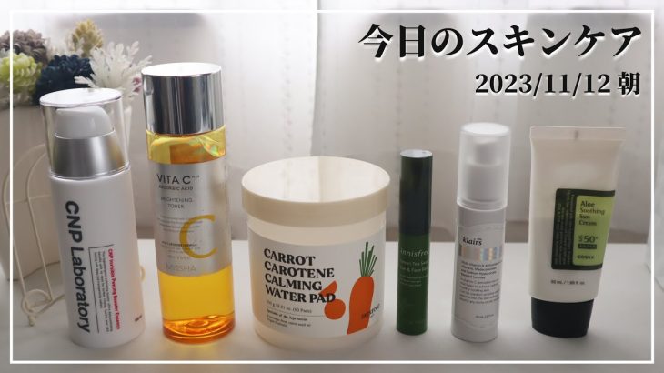 【今日のスキンケア 朝】朝使うのに丁度良い使用感の美容液をいただきました！【CNPLaboratory/MISSHA/SKINFOOD/INNISFREE/klairs/COSRX】