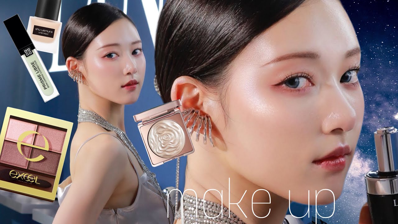 【素肌感】🫧じゅわっと艶メイクで写真映え❣️ドレスアップにも♡【メイク動画】