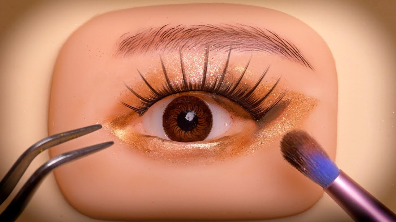 [ASMR] 医療用眼球にメイクアップするロールプレイ (NO TALKING)